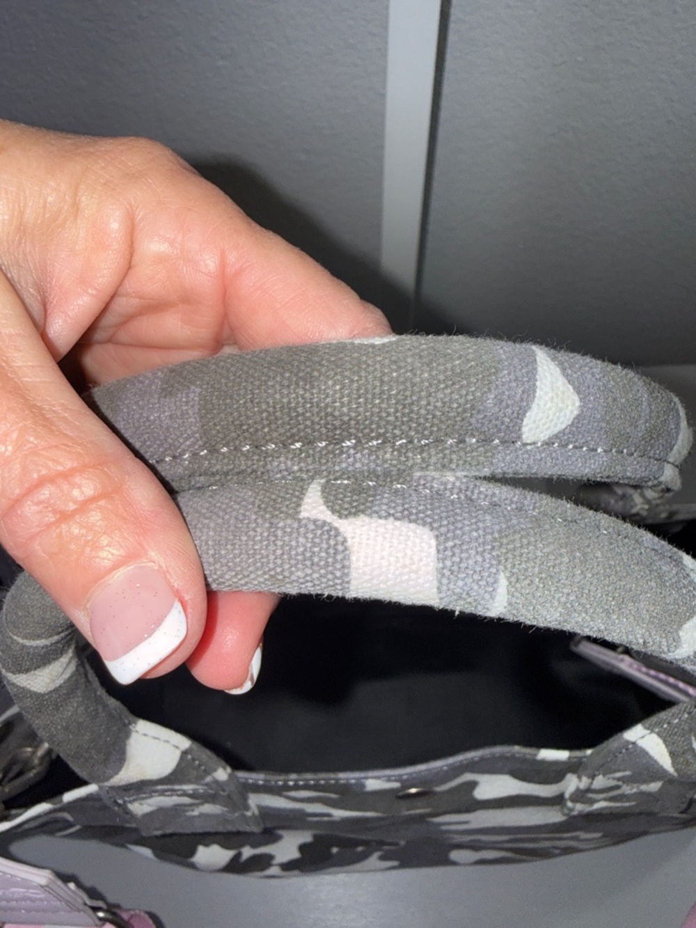 Quilted Koala Gray Camo Tote-Crossbody with Glitter Heart, and Pink Crossbody - Picture 10 of 14
